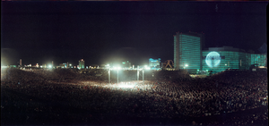 Larry Holmes vs. Muhammad Ali fight at Caesars Palace, Las Vegas, Nevada: panoramic photograph