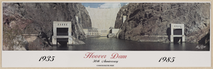Hoover Dam 50th Anniversary commemorative print: panoramic photograph