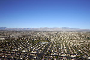 Residential and commercial devlopment, North Las Vegas, Nevada: digital photograph
