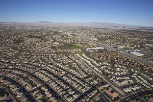Aerial of Las Vegas valley, Henderson, Nevada: digital photograph