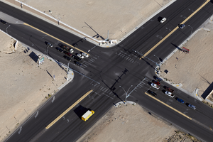 Roadway intersection, Enterprise, Nevada: digital photograph