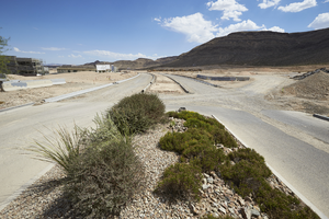 Mesa Park Drive near Bishop Gorman High School, Las Vegas, Nevada: digital photograph