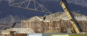 Construction on a single family house, Spring Valley Township, Nevada: digital photograph