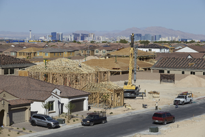 Construction on a single family house, Spring Valley Township, Nevada: digital photograph