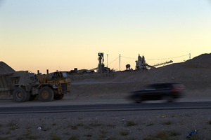 Construction equipment, Las Vegas, Nevada: digital photograph