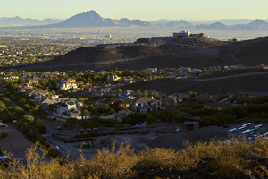 Development of upscale homes in mountains, Henderson, Nevada: digital photograph