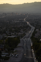 Bonanza Road at dusk, North Las Vegas, Nevada: digital photograph