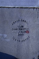 Contractors stamp in a sidwalk, Las Vegas Nevada: digital photograph