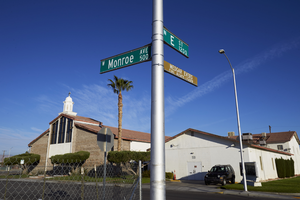 Victory Missionary Baptist Church in the Historic Westside neighborhood, Las Vegas, Nevada: digital photograph