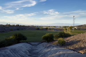 Detention basin and park at Anthem Hills Park, Henderson, Nevada: digital photograph