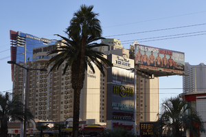 Visual clutter along Las Vegas Boulevard, Las Vegas, Nevada: digital photograph