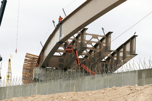Airport connector flyover ramp construction, Nevada: digital photograph