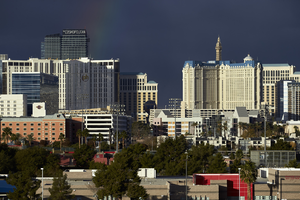Weather over the Las Vegas Strip, Las  Vegas, Nevada: digital photograph