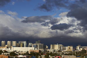 Storm clouds over Las Vegas Strip, Las  Vegas, Nevada: digital photograph