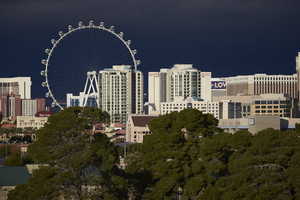 Storm clouds over Las Vegas Strip, Las  Vegas, Nevada: digital photograph