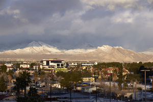 Snow on the Spring Mountains, Las Vegas, Nevada: digital photograph