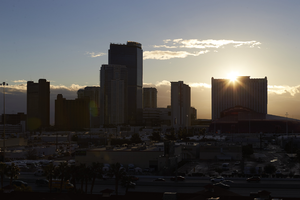 Sunrise over Circus Circus, Las Vegas, Nevada: digital photograph