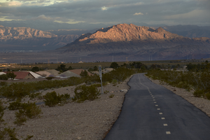 Frenchman Mountain and the River Mountain bike path, Henderson, Nevada: digital photograph