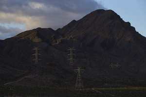 Power transmission towers, Henderson, Nevada: digital photograph