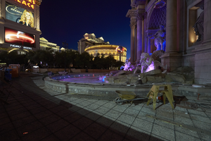 Fountain under construction at the Forum Shops at Caesars Palace, Las Vegas, Nevada: digital photograph