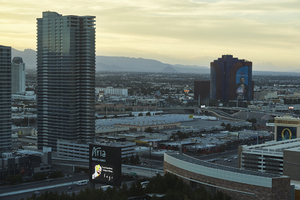 The Martin Condominum tower and the Rio All-Suite hotel and casino, Las Vegas, Nevada: digital photograph