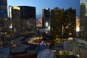 CityCenter, Veer Towers, and The Cosmopolitan, Las Vegas, Nevada: digital photograph