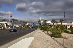 Russell Road near the Las Vegas Stadium site pre-construction, Las Vegas, Nevada: digital photograph