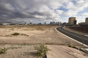 Dean Martin Drive near the Las Vegas Stadium site pre-construction, Las Vegas, Nevada: digital photograph