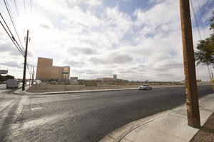 Polaris and Hacienda Avenues border the Las Vegas Stadium site pre-construction, Las Vegas, Nevada: digital photograph