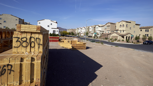 New home construction materials in Cadence, Henderson, Nevada: digital photograph