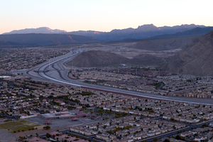 215 The Beltway as seen during dusk from the Top of Lone Mountain, Las Vegas, Nevada: digital photograph