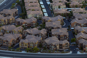 Cambria multifamily development as seen from the top of Lone Mountain, Las Vegas, Nevada: digital photograph