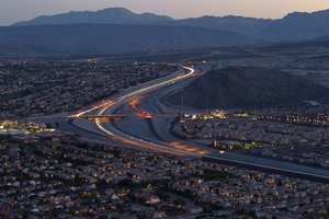 215 The Beltway as seen after sunset from the Top of Lone Mountain, Las Vegas, Nevada: digital photograph
