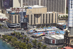 The Cromwell Las Vegas Hotel & Casino from above, Las Vegas, Nevada: digital photograph