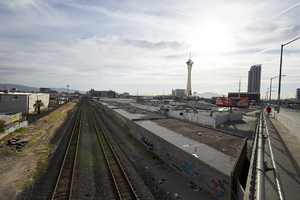 Section of Union Pacific Railroad tracks, Las Vegas, Nevada: digital photograph