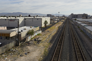 Section of Union Pacific Railroad tracks, Las Vegas, Nevada: digital photograph