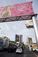 Billboards near Las Vegas Strip, Las Vegas, Nevada: digital photograph
