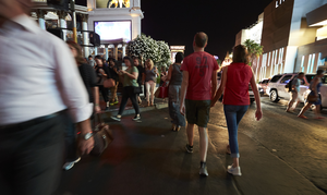 Tourists on the Strip, Las Vegas, Nevada: digital photograph