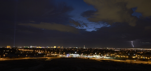 Lightning over Las Vegas Valley, Las Vegas, Nevada: digital photograph