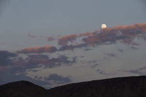 Moon above the Ascaya development, Henderson, Nevada: digital photograph