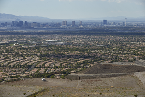 Las Vegas Valley as seen from the Ascaya development, Henderson, Nevada: digital photograph