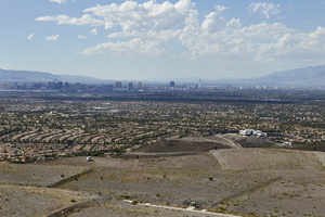 Las Vegas Valley as seen from the Ascaya development, Henderson, Nevada: digital photograph