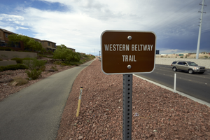 Western Beltway Trail looking north, Las Vegas, Nevada: digital photograph