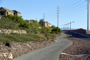 Western Beltway Trail near West Sahara Avenue, Las Vegas, Nevada: digital photograph