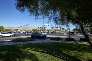 The interesction of South Town Center Drive at West Sahara Avenue looking Northwest, Las Vegas, Nevada: digital photograph