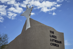 The Lakes Lutheran Church on South Cimarron Road and West Sahara Avenue, Las Vegas, Nevada: digital photograph