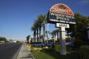Business sign on West Sahara Avenue, Las Vegas, Nevada: digital photograph
