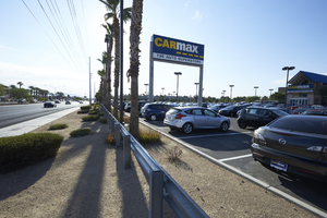 CarMax used car dealership on West Sahara Avenue, Las Vegas, Nevada: digital photograph