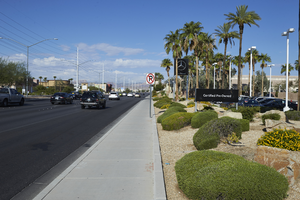 Fletcher Jones Mercedes-Benz dealership on West Sahara Avenue, Las Vegas, Nevada: digital photograph