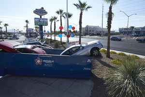 Hyundai of Las Vegas dealership on West Sahara Avenue, Las Vegas, Nevada: digital photograph